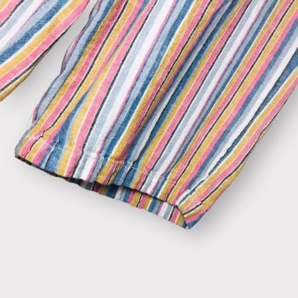 SEVEN7 Linen Blend Striped Crop Wide Leg Pants Size 12 - Picture 4 of 11